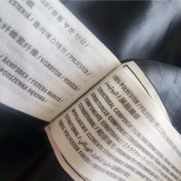 Abercrombie & Fitch Wool Blend Black and Gray Houndstooth Coat Jacket - Picture 11 of 12